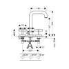 Axor Citterio  Смеситель для раковины, на 3 отверстия