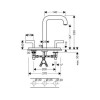 Axor Citterio  Смеситель для раковины, на 3 отверстия