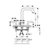 Axor Citterio  Смеситель для раковины, на 3 отверстия