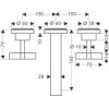 Axor Citterio  Смеситель для раковины, излив 166мм, настенный, СМ