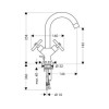 Axor Terrano  Смеситель для раковины, с двумя рукоятками