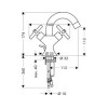 Axor Terrano  Смеситель для маленькой раковины, с двумя рукоятками
