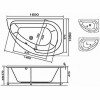 Акриловая ванна Vayer Ismena R L 160х105