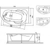 Ванна акриловая Relisan LILIYA 175x90