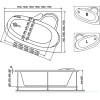 Ванна акриловая Relisan ARIADNA 150x110