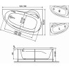 Ванна акриловая Relisan ZOYA 140x90