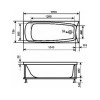 Ванна EUROLUX «Пальмира» 1700х750х480