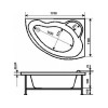 Ванна EUROLUX «Вавилон» левая/правая 1700х1180
