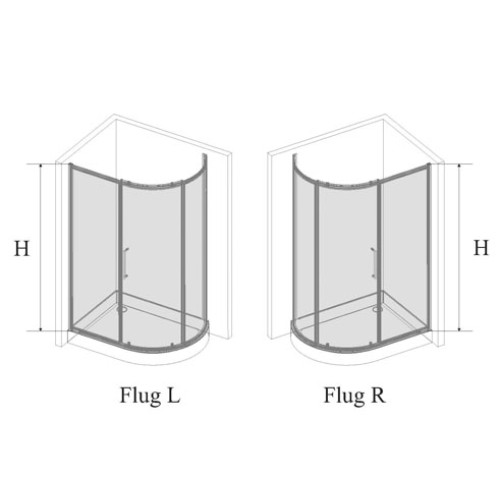 Душевой уголок AVEK FLUG L, R 800Х1100Х1900