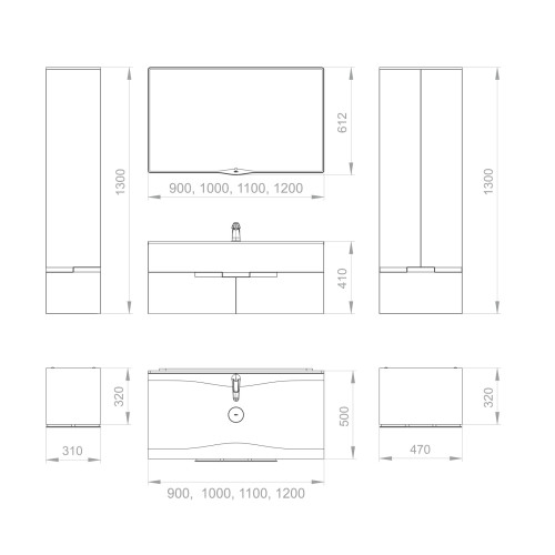 Зеркало Aura 110 Alavann 