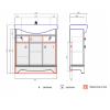 Тумба-умывальник комплект JACKLIN 80-01 Alavann 