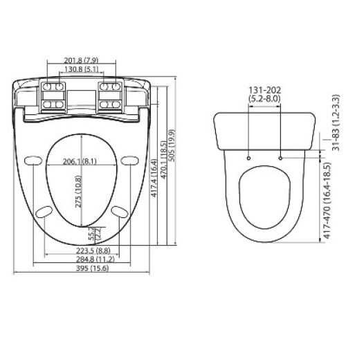 Электронная крышка биде nanobidet miami