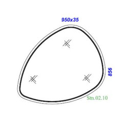 Clarberg Зеркало Stone 950х856 Stn.02.10