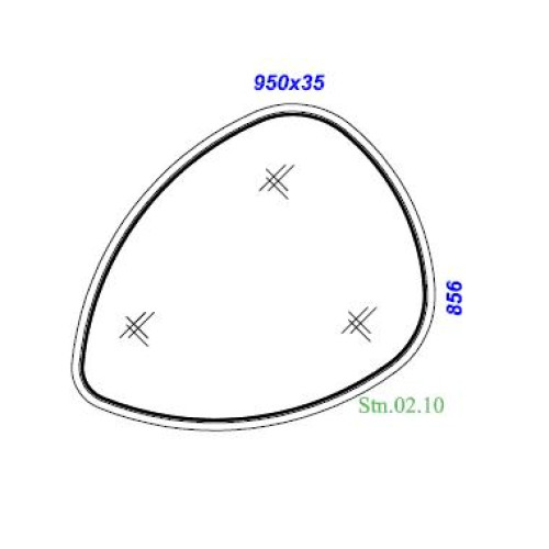 Clarberg Зеркало Stone 950х856 Stn.02.10