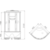 ДУШЕВАЯ КАБИНА ERLIT ER 1509T-C4 90*90*215