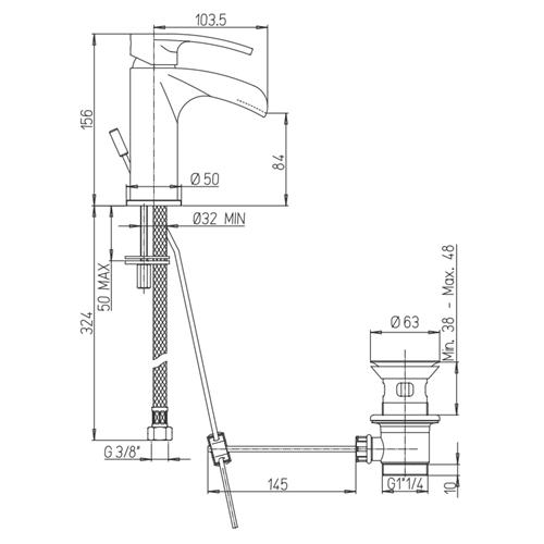 Paini Ovo Смеситель для раковины 86CR211WFS