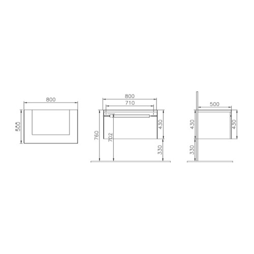 Шкаф с раковиной Vitra 80 см 56082