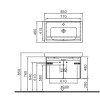 Шкаф с раковиной Vitra Step 85см 55996