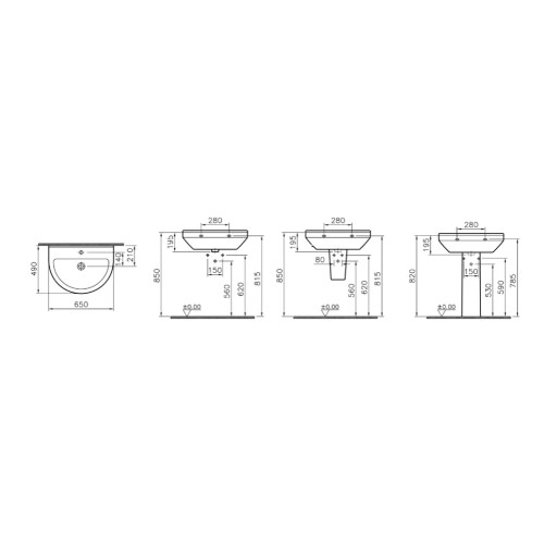 Раковина Vitra S50 65 см 5303B003-0001