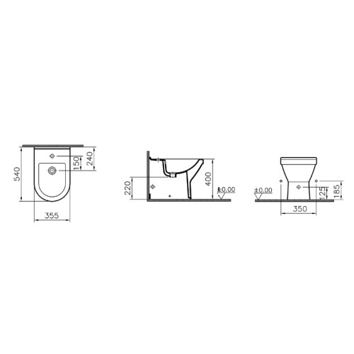 Напольное биде Vitra S50 5325B003-0288