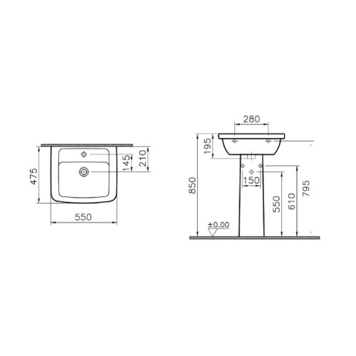 Раковина Vitra Form300 9602B003-7650