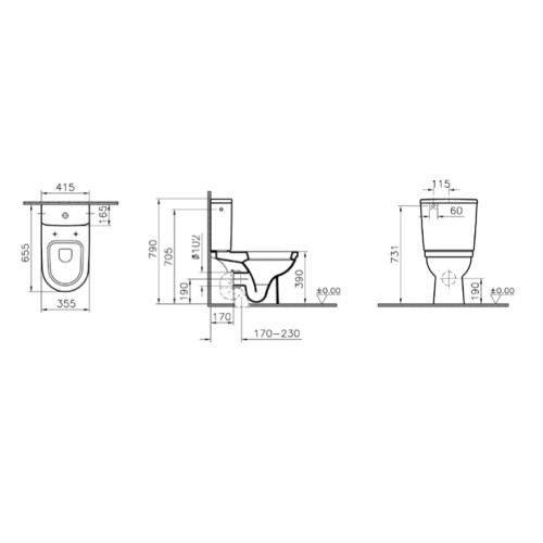 Напольный унитаз Vitra Form300 9729B003-1162