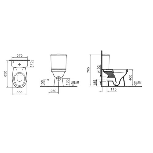 Напольный унитаз Vitra Normus 9705B003-7201