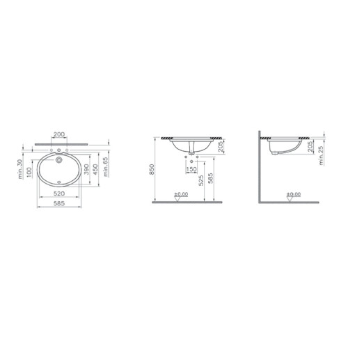 Раковина Vitra Arkitekt 6069B003-0012