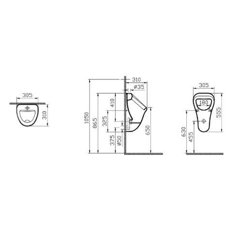 Писсуар Vitra Arkitekt 6202B003-0198