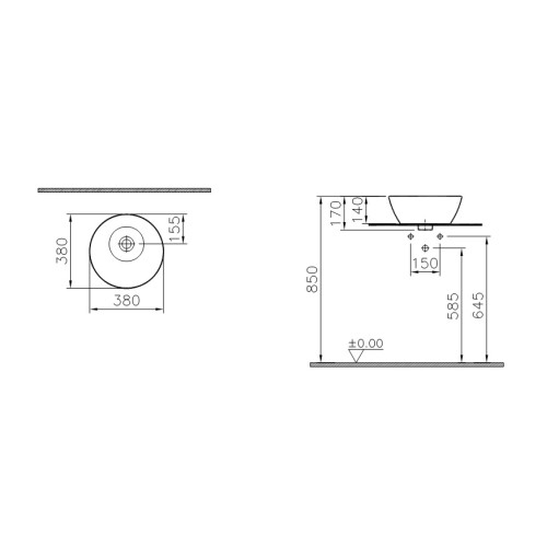 Раковина-чаша Vitra Geo 38 см 4421B003-0016