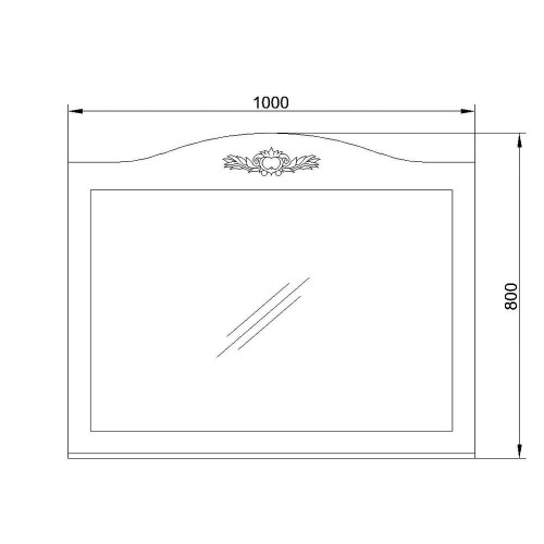 Зеркало Анжелика Без светильников 100 см VOD-OK 