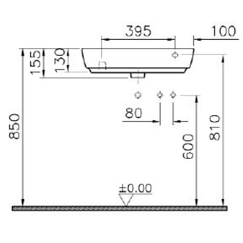 Раковина 4388B003-0921 (белая) Shift 60*35 см