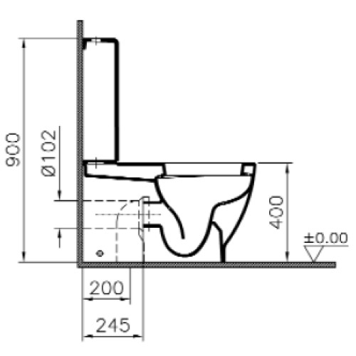 Унитаз пристенный 4395В003-0096 (белая) Shift 