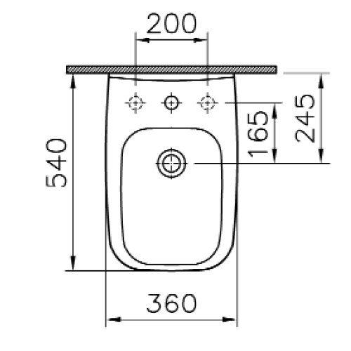 Биде напольное 4398В003-0290 (белая) Shift