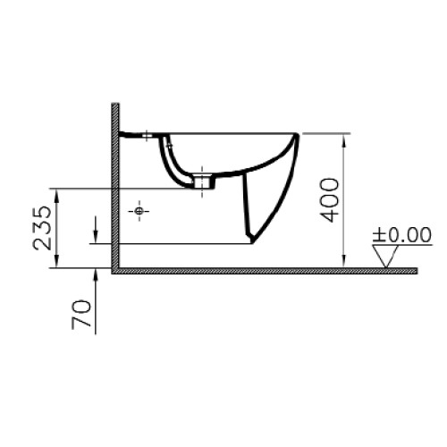 Подвесное биде 4394В003-0290 (белая) Shift