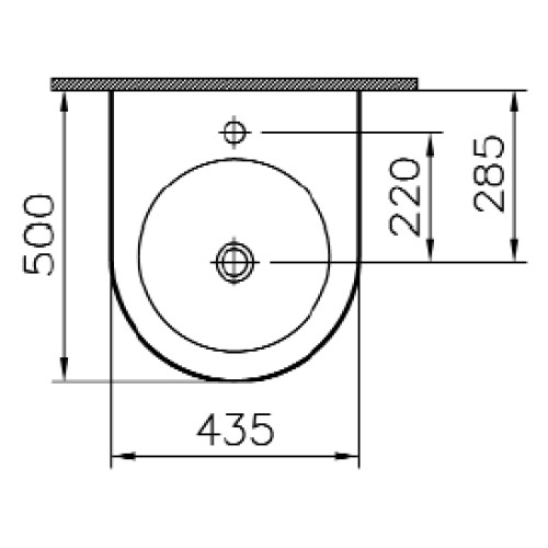 Раковина полукруглая  (белоя) Matrix   5131В03-0001