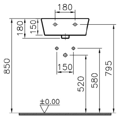 Раковина полукруглая  (белоя) Matrix   5131В03-0001