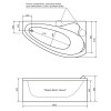 Тритон (Triton) ванна «Пеарл-шелл» левая, правая 1600 x 1040 мм