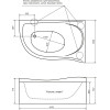 Тритон (Triton) ванна «Николь» левая. правая 1570 x 1030 мм