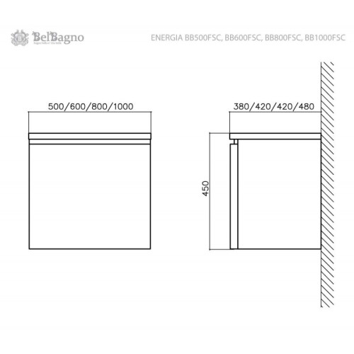 Belbagno Moderno ENERGIA 600FSC 600x420x1950