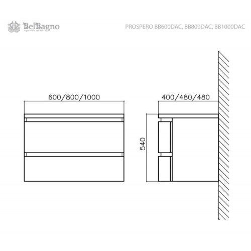 Belbagno Moderno PROSPERO 800DAC 800x480x1950