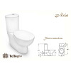 Belbagno ARIA Унитаз с бачком 680х380х810