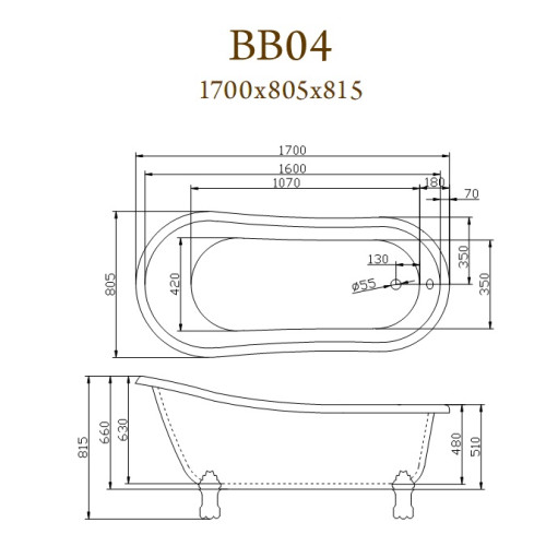 Belbagno BB04-ROS 1700x805x815