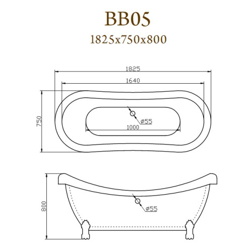 Belbagno BB05  1825x750x800 