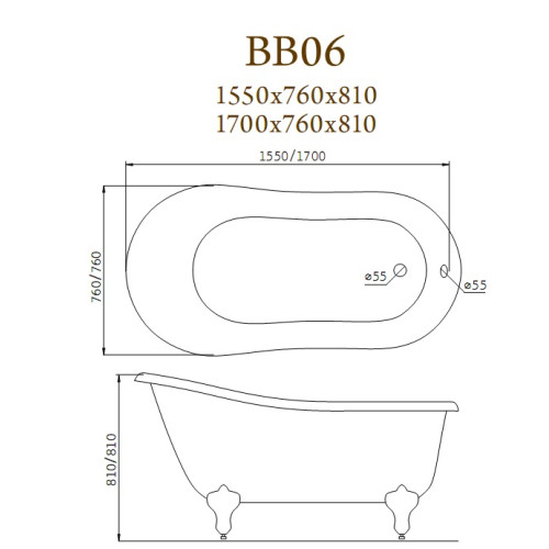 Belbagno BB06  1550x760x810