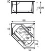 NOVITEK BERMUDA 1200х1200х640