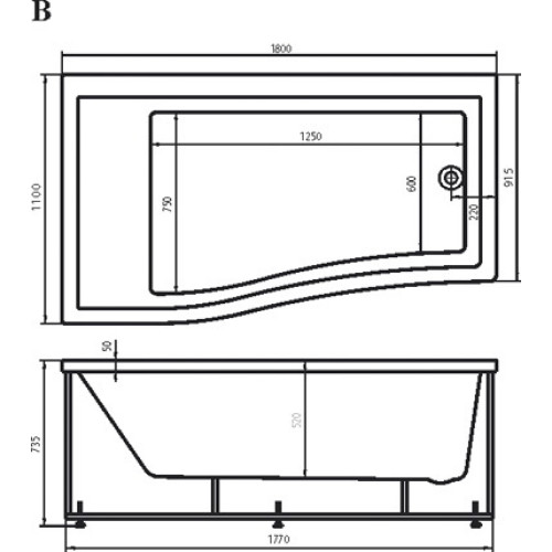 NOVITEK ILLUSIO B 1100х1800х735 