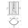 Душевая кабина "Паола-3 ЛЮКС" 1140х1140х2130