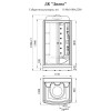 Душевая кабина "ДИАНА 1" С ГИДРОМАССАЖЕМ 1180х1080х2280