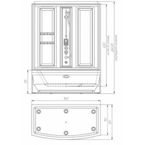 Душевой бокс "ЭЛИС компл. 1" 1680х850х2260